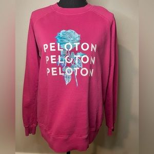 Peloton Pink Everyday Oversized crew pullover in size XS
